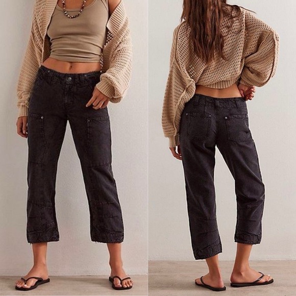 Free People Denim - 🌻🆕FREE PEOPLE We The Free Supersonic Slim Pants-BLACK COLOR-SIZE 2 & 4